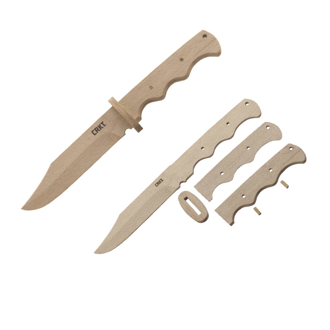 CRKT 1034, Wooden Fixed Blade Knife Kit Field Essentials By Novatech