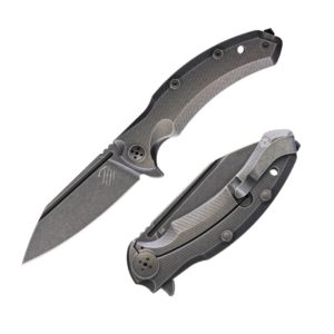 Bastinelli Knives Trigger Folder, Dark Stone Washed, Full Titanium, IKBS