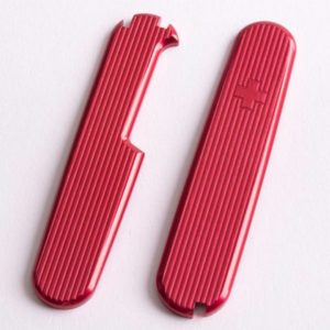 Swiss Bianco Alox 91mm Scales, Red, Ribbed