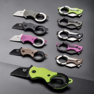 Fox Knives Mini-Ta Folding Knife Nylon Handle with Bead Blasted / Black Idroglider Blade