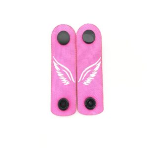 Night Stripes GITD Angel Wings Set – Available in Black / Pink Strap